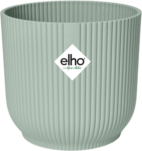 Elho vibes fold rond mini 11 - bloempot voor binnen - 100% gerecycled plastic - ø 11.1 x h 10.5 cm - sorbet groen