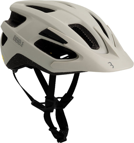 Bbb cycling dune mips 3.0 fietshelm volwassenen - mtb racefiets - fidlock sluiting - inclusief achterlicht houder - mat grijs wit - maat l (58-61cm) - bhe-23 l