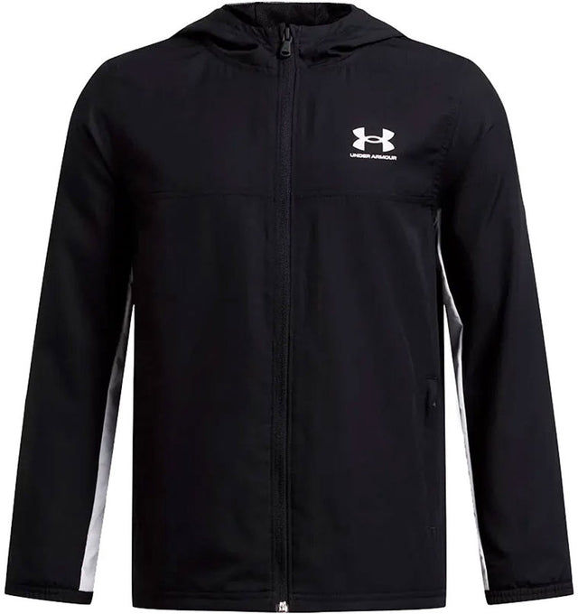 Under armour ua b rival wvn jacket jongens sportvest - zwart