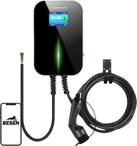 Besen bs20 wandlader voor elektrische auto’s 11kw – app-bediening – zwart