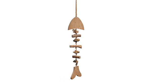 Wooden fish skeleton 19x70cm