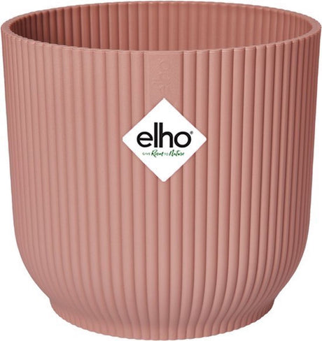 Elho vibes fold rond 14 - bloempot voor binnen - 100% gerecycled plastic - ø 14.1 x h 12.9 cm - delicaat roze