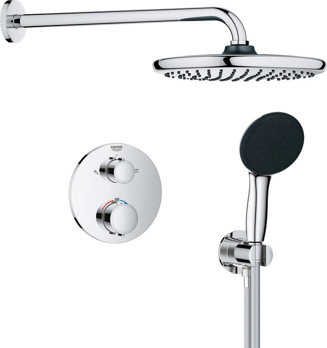Grohe precision inbouw douchesysteem - rond bedieningspaneel - chroom