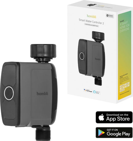 Hombli water controller v2 - slim irrigatiesysteem, smartphone bediening, timers, scenario`s, schema`s, stembesturing, bluetooth verbinding