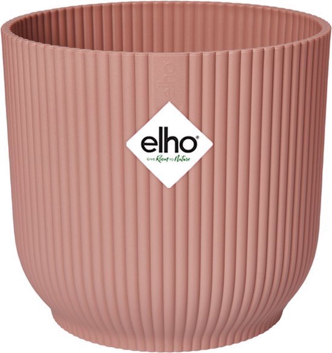 Elho vibes fold rond 14 - bloempot voor binnen - 100% gerecycled plastic - ø 14.1 x h 12.9 cm - delicaat roze