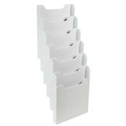 Wandfolderhouder exacompta a4 staand 6-vaks grijs