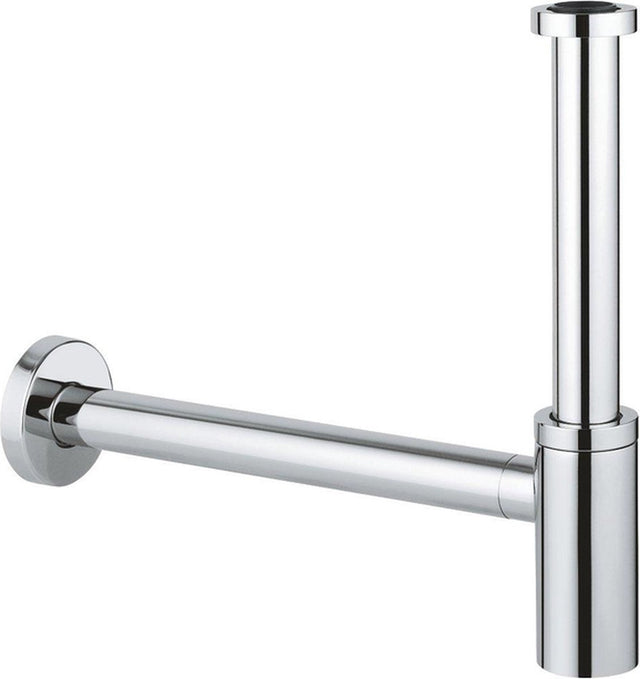 Grohe universeel design sifon 1 1 4 met muurbuis en roset chroom
