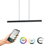 Eglo connect.z simolaris-z smart hanglamp - 122 cm - zwart - instelbaar rgb wit licht - dimbaar - zigbee