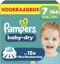 Pampers baby-dry maat 7 - 164 luiers - 15kg+ - voorraadbox