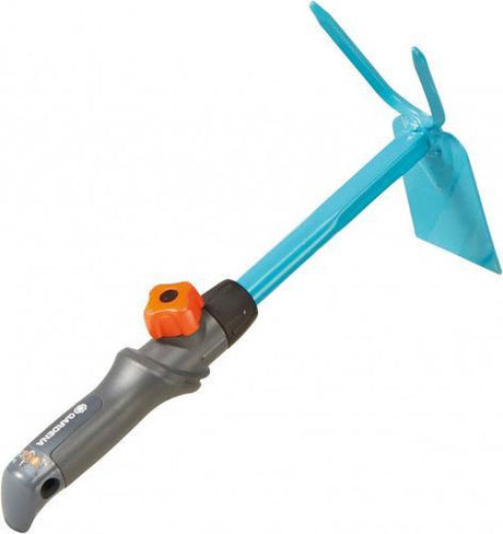 Gardena combisystem tuinhak. junior . werkbredte 5,5 cm. staal.turquoise grijs