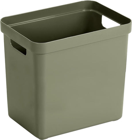 Sunware sigma home opbergbox 25l – 35x24,6x36,3 cm – donkergroen – bpa-vrij plastic, stapelbaar (deksel apart verkrijgbaar) – stijlvolle opbergmand voor kinderkamer woonkamer