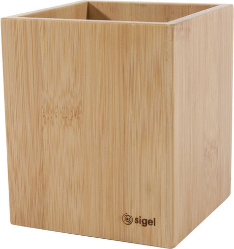Sigel pennenkoker eyestyle 9 2 x 9 2 x 10 6 cm bamboe