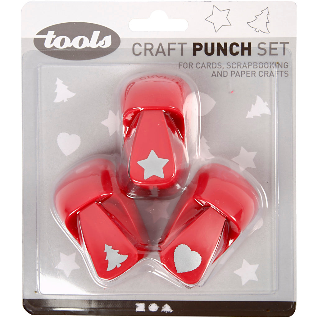 Creativ company http: www.cchobby.nl ponsen-ster-hart-kerstboom-afm-16-mm-rood-3-stuk-1-set