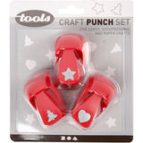 Creativ company http: www.cchobby.nl ponsen-ster-hart-kerstboom-afm-16-mm-rood-3-stuk-1-set