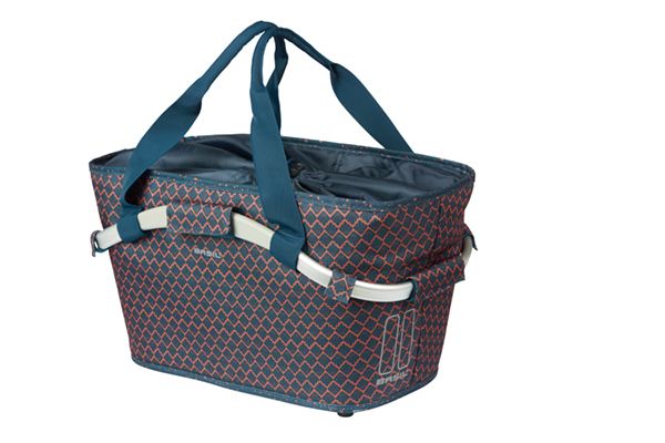 Basil fietsmand flair carry all achtermand met mik bevestiging 38 x 21 x 27 cm navy blue