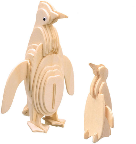 Lobbes speelgoed bv houten bouwpakket pinguin familie