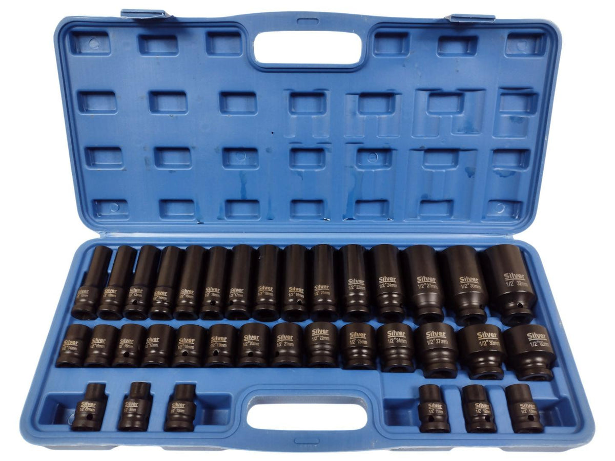 Silver set botskappen 1 2 8-32mm 35szt