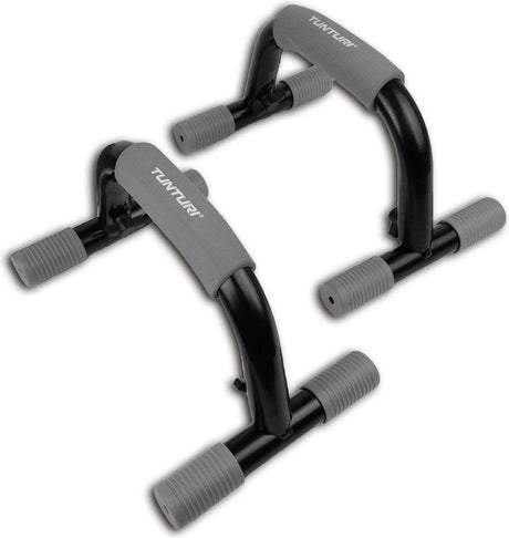 Tunturi opdruksteunen - parallettes -push-up bar - push-up steun - metaal - zwart