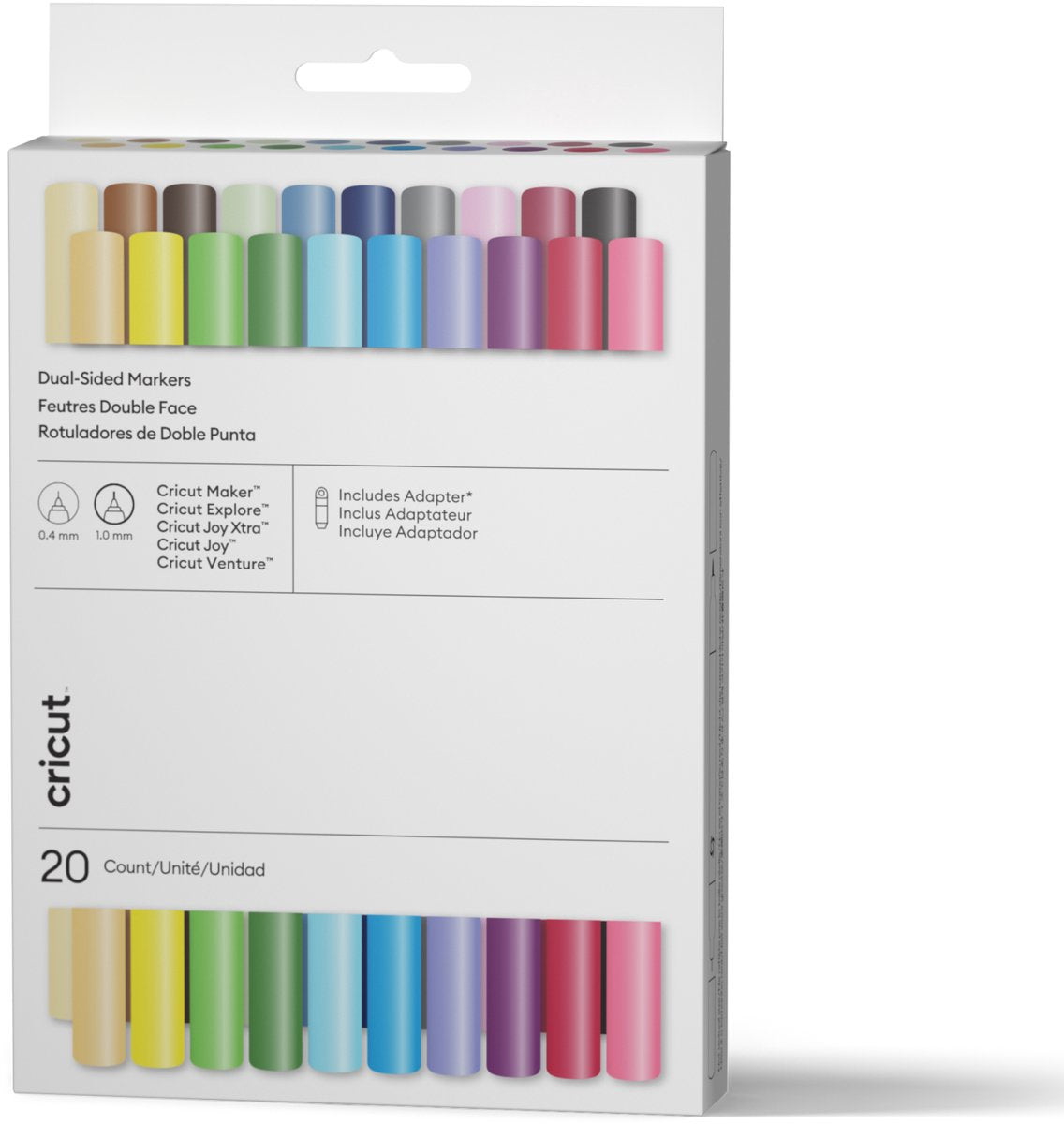 Cricut ™ dual-tip markers – ultimate (set van 20) + adapter