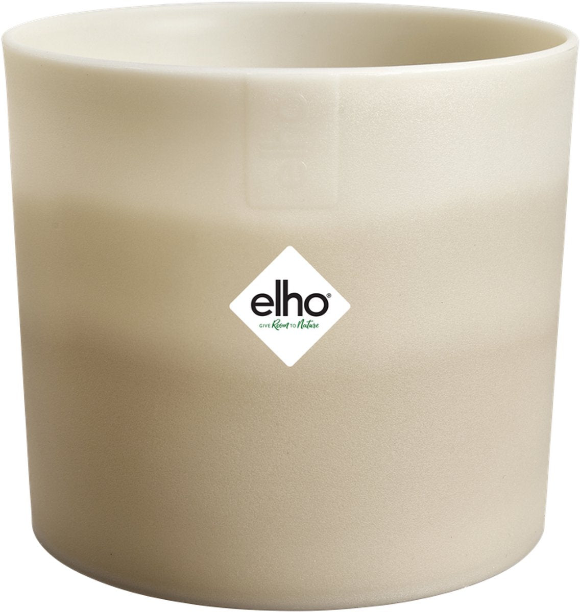 Elho colour gradiant rond 16cm - bloempot voor binnen - 100% gerecycled plastic - ø 15.9 x h 14.7 - zandsteen beige