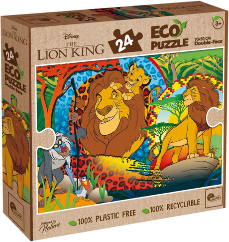 Lisciani - lion king - double face - eco puzzel - 24 stukjes