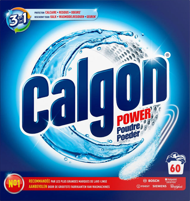 Calgon 4 in 1 - wasmachinereiniger en anti-kalk poeder - 60 doseringen