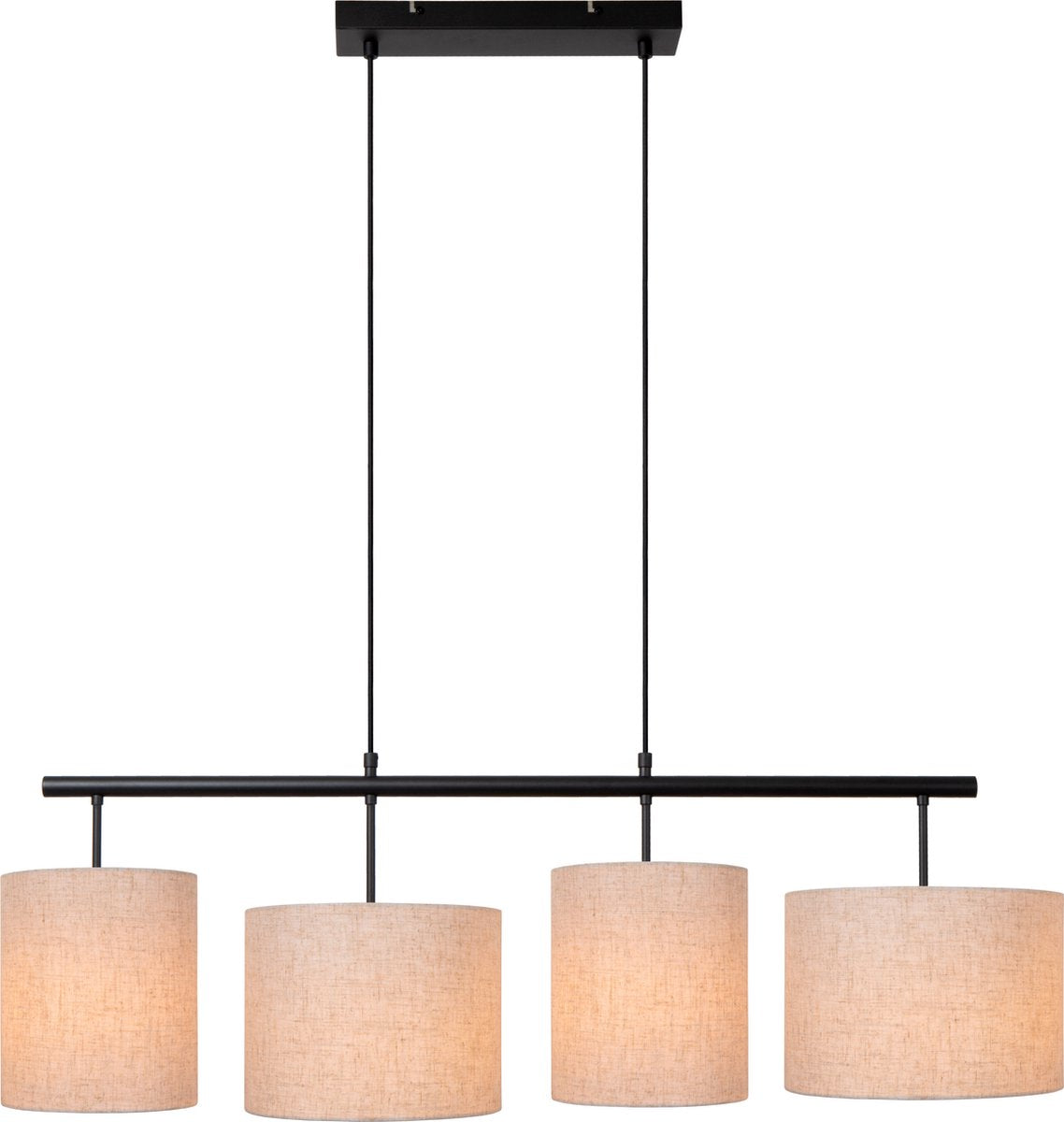 Lucide maya - hanglamp - 4xe27 - beige - japandi