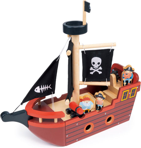 Mentari voertuigen - piratenboot - 38x12,5x36cm - met accessoires - 3 jaar