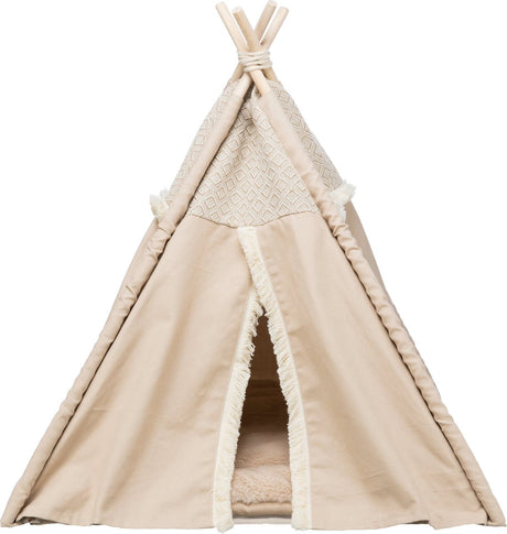 Trixie kattenmand tipi boho beige
