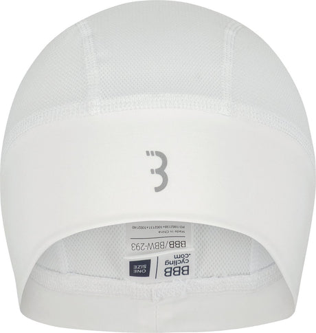 Bbb cycling helmmuts zomer - fietsmuts voor onder helm - 10-25 °c - mesh bovenstuk voor extra ventilatie - wit - one size - comfortcap helmmuts fiets bbw-293