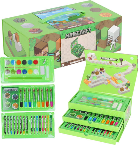 Speelgoedland.nl minecraft tekendoos - kleurpotloden - stiften - verf - creatief