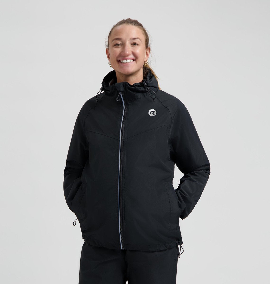 Rogelli commuter core regenjas fiets dames en heren - waterdicht - zwart - maat xl