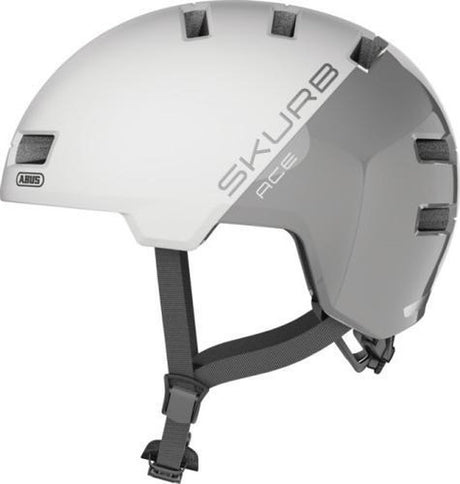 Abus helm skurb ace l silver white l