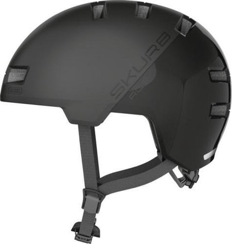 Abus fietshelm skurb ace velvet black s - 52-56 cm - zwart - geschikt voor gebruik op elektrische fietsen - stadsfietsen - 310 g