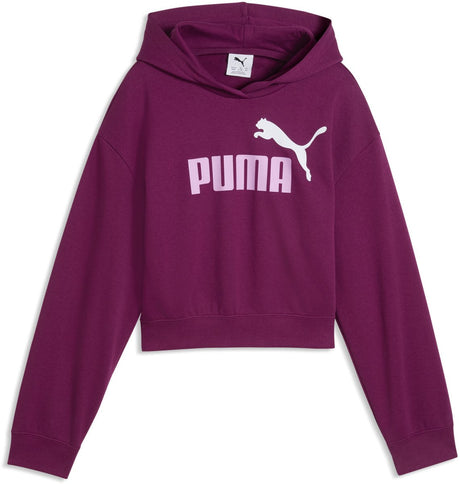 Puma ess 2 color no 1 logo short length hoodie tr g 140