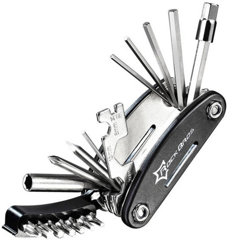 Rockbros gj8002 multifunctionele fietsreparatieset (zwart)