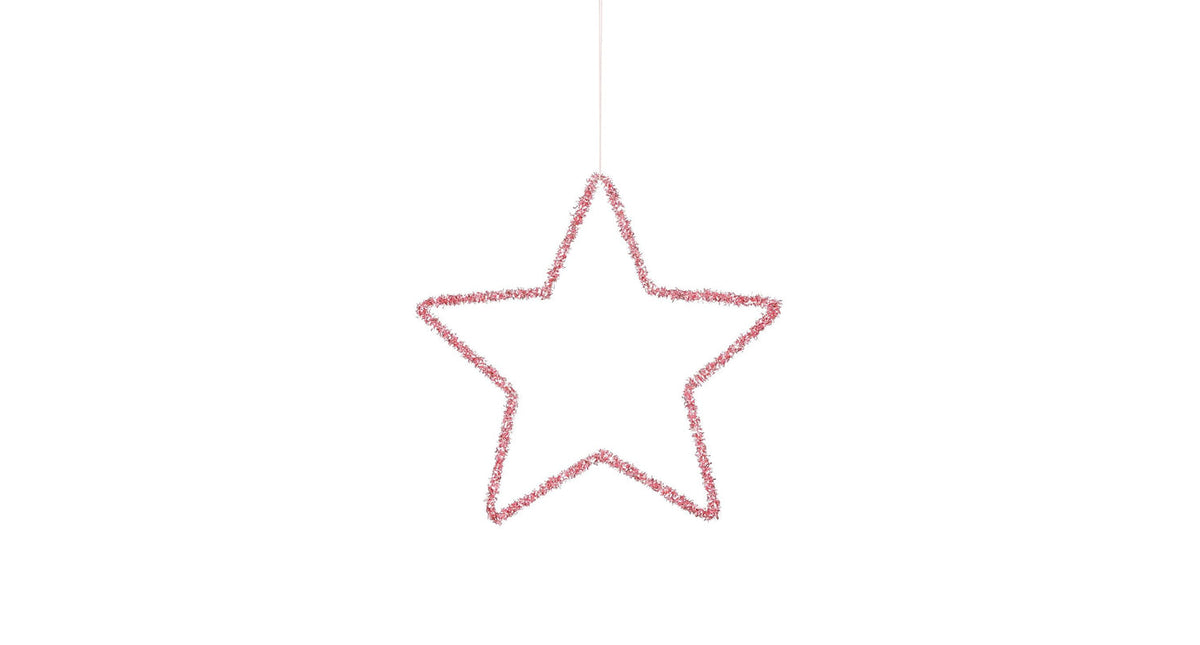 Ornament ster roze - d25cm