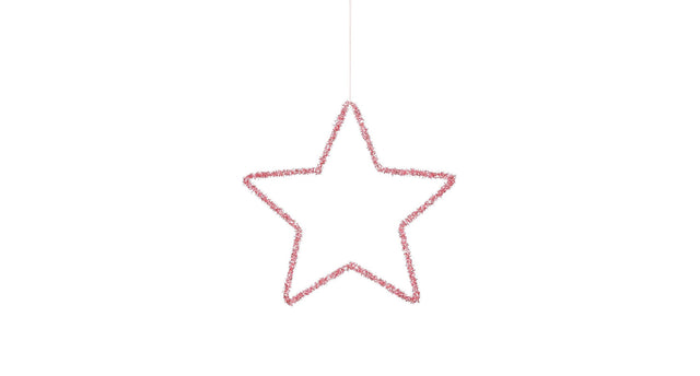 Ornament ster roze - d25cm