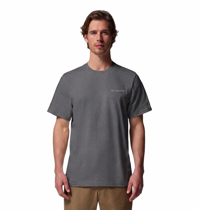 Columbia csc™ outdoor back graphic tee heren outdoorshirt - city grey heather, sunscape l