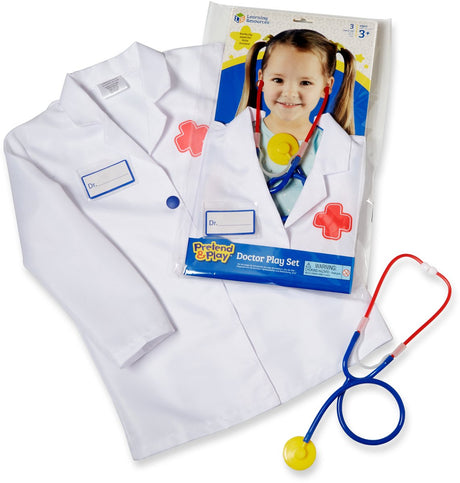 Learning resources 1-2-3 dokter verkleedset wit 3-delig - 3 tot 6 jaar one size