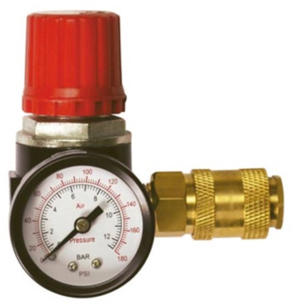 Stanley drukregelaar ¼ inch – gasregelaar manometer en luchtklep – 12 bar