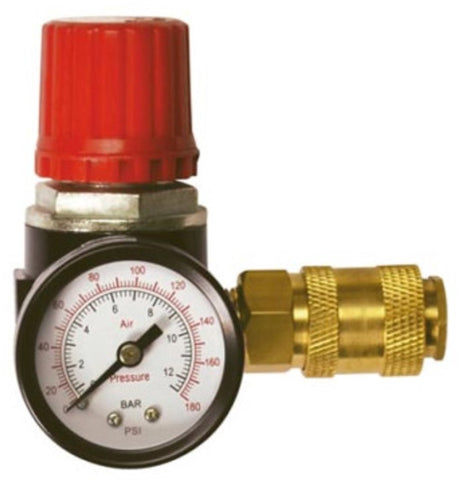 Stanley drukregelaar ¼ inch – gasregelaar manometer en luchtklep – 12 bar