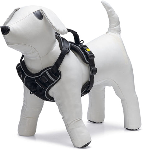 Beeztees parinca supreme y-tuig - hondentuig - nylon - zwart - maat s - 38-51 cm x 15 mm