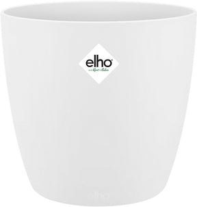 Elho brussels rond 16 - bloempot voor binnen - 100% gerecycled plastic - ø 16.0 x h 14.7 cm - wit