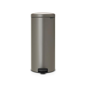 Brabantia pedaalemmer newicon 30ltr platinum met kunststof binnenemmer