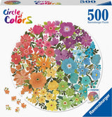 Ravensburger round puzzle circle of colors flowers - legpuzzel - 500 stukjes