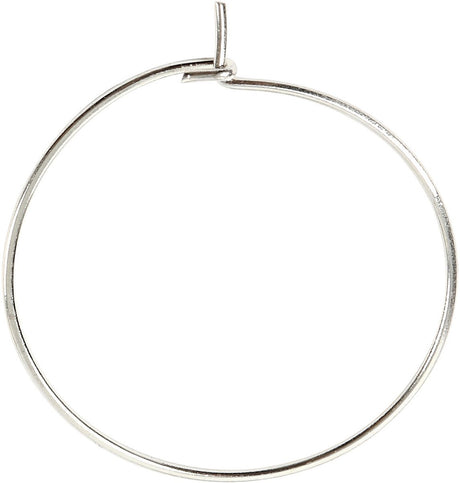 Creativ company cc oorbellen rond 20 mm zilver 8 stuks