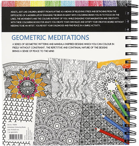 Creativ company kleurboek voor volwassenen geometric meditations spiraalgebonden