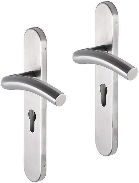 Impresso conway kruk schild - ovaal - pc55 - verdekte bevestiging - rvs geborsteld - deurklink op rozet - geschikt voor binnen buiten - modern design - kleur zilver