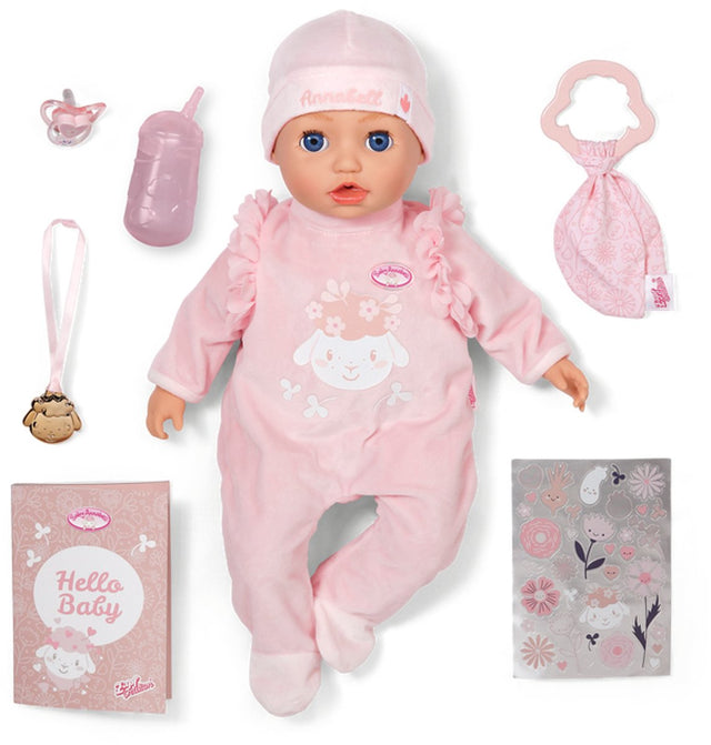 Baby annabell pop 43cm interactief - realistische babypop speelgoed.